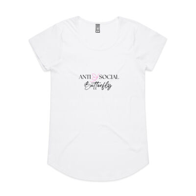Ladies Anti-social Butterfly Tee Thumbnail