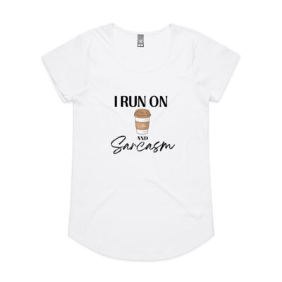 Ladies Coffee & Sarcasm Tee Thumbnail